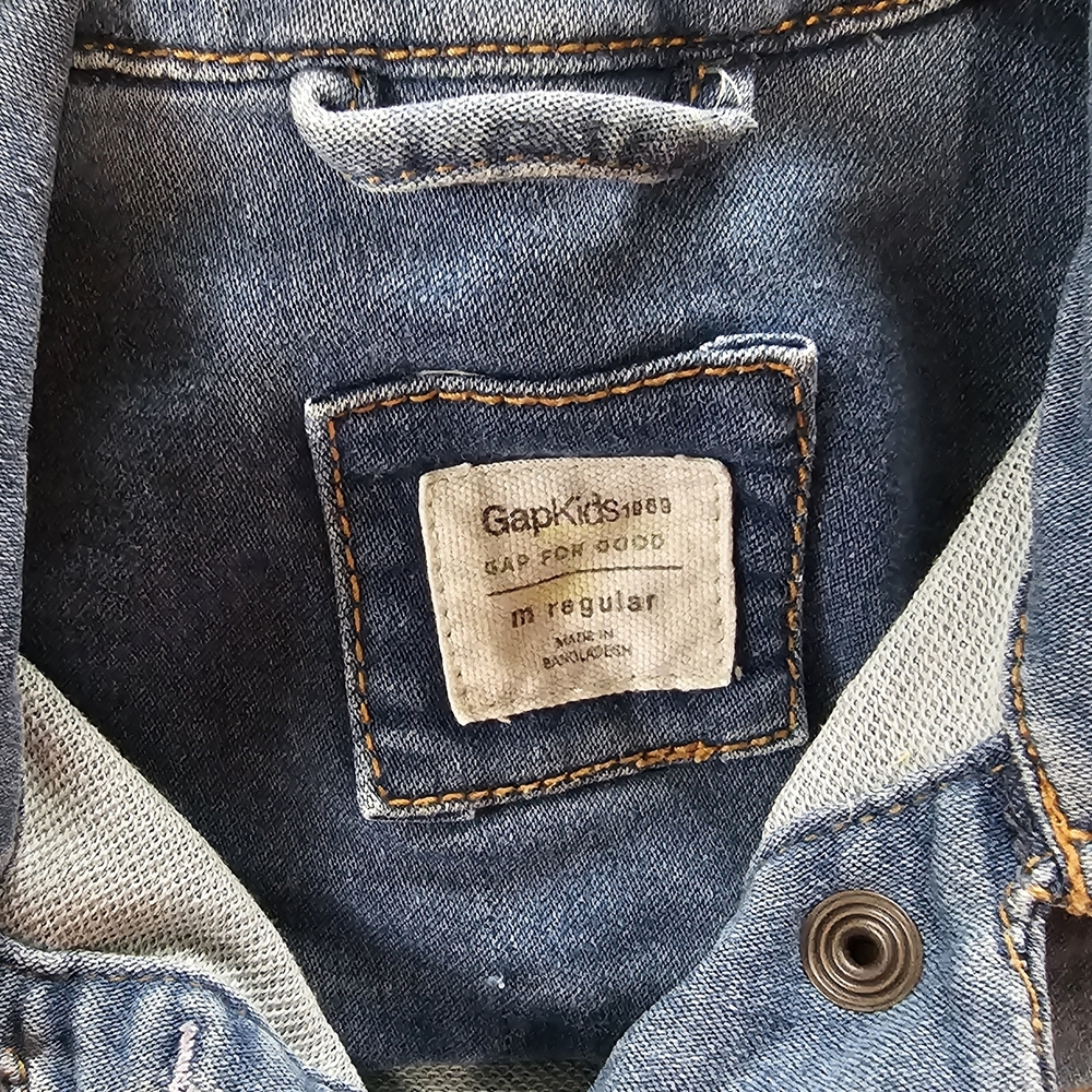 GAP Kids Medium Wash Denim Jacket in Light Blue - Picture 2 of 7